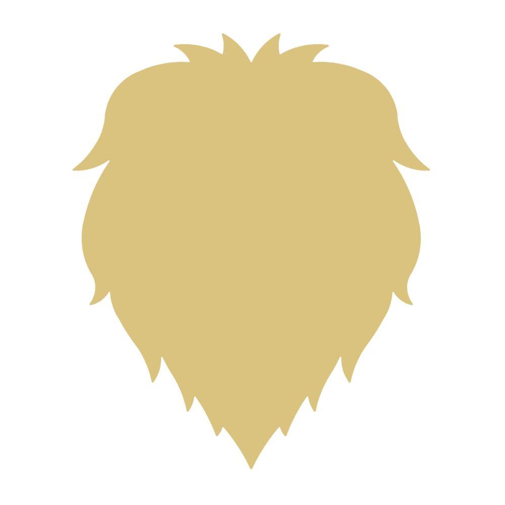 Basic Shape Lion Head MDF Cutout Silhouette Style 4 - Unfinished For DIY