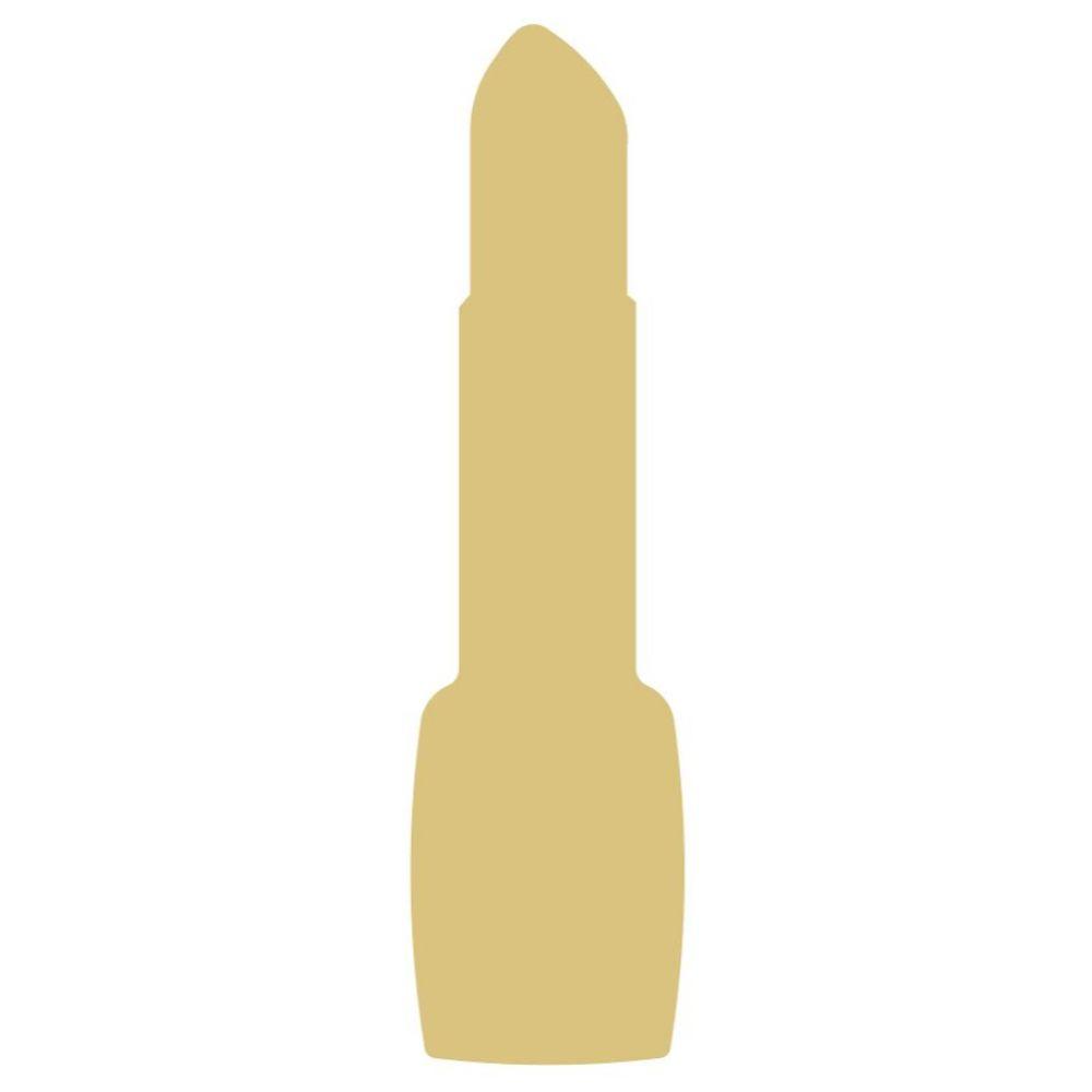 Basic Shape Lipstick MDF Cutout Silhouette - Unfinished For DIY