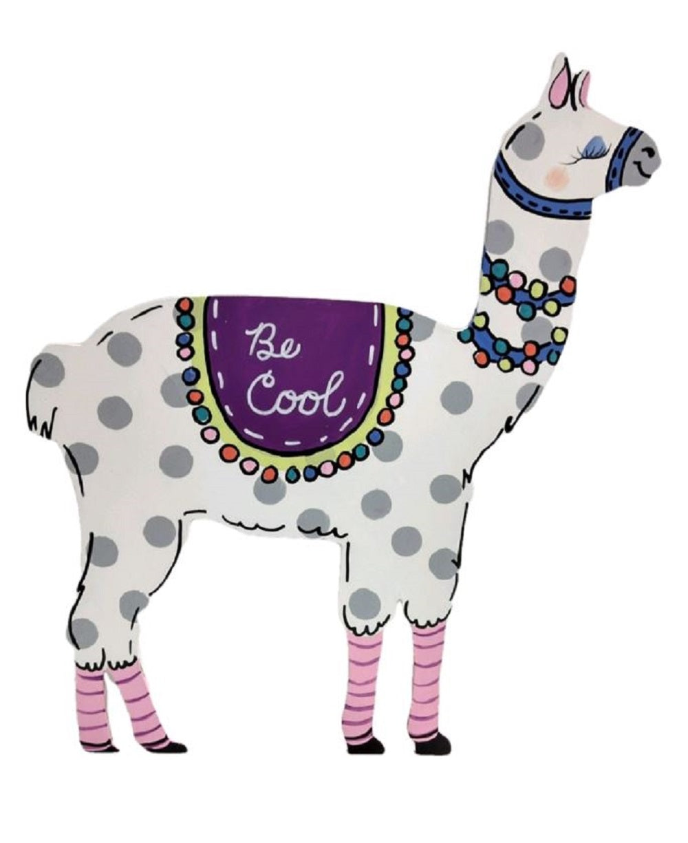 Basic Shape Llama MDF Cutout Llama Silhouette - Unfinished For DIY