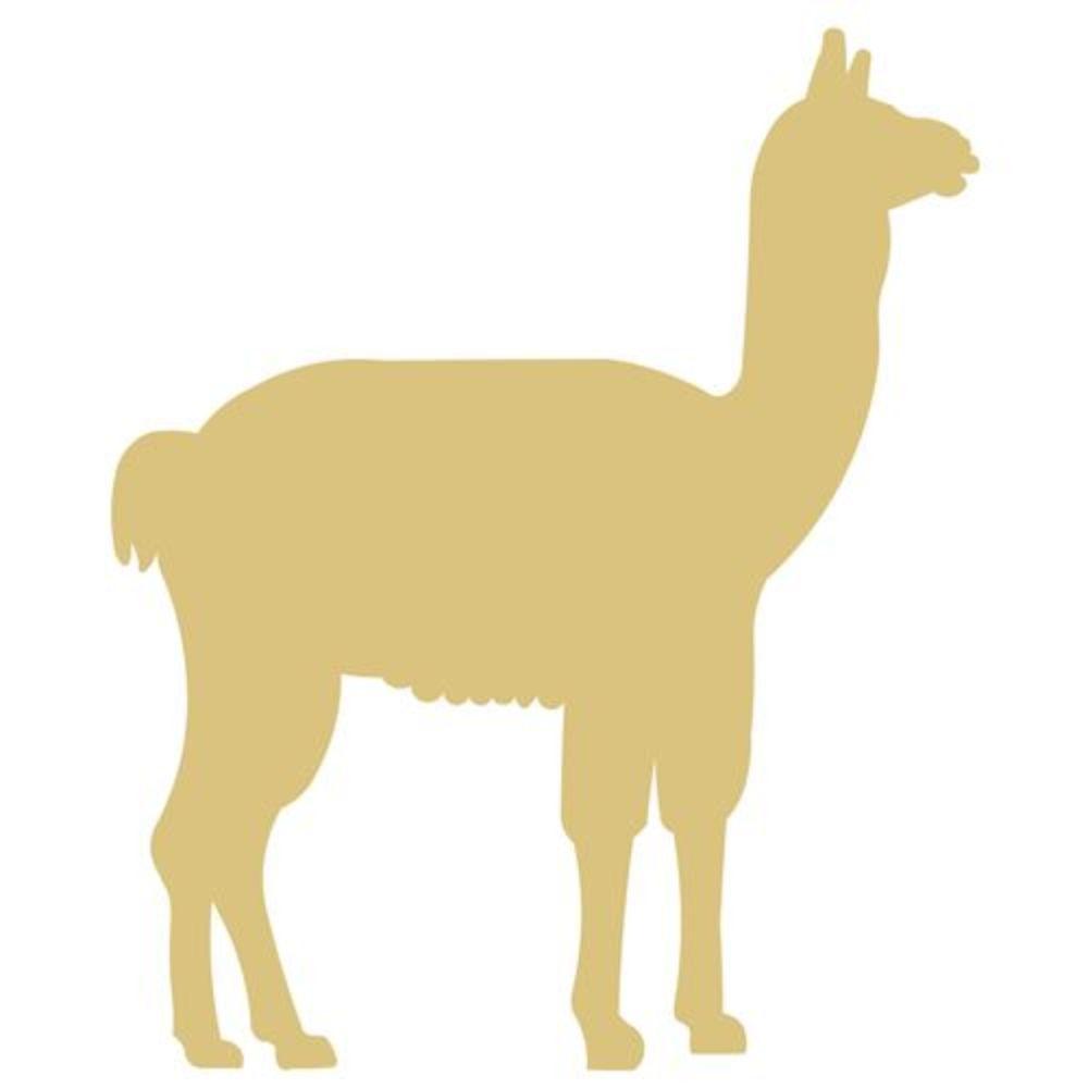 Basic Shape Llama MDF Cutout Llama Silhouette - Unfinished For DIY