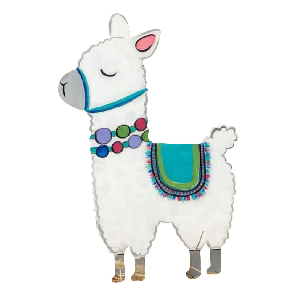 Basic Shape Llama MDF Cutout Silhouette Style 2 - Unfinished For DIY