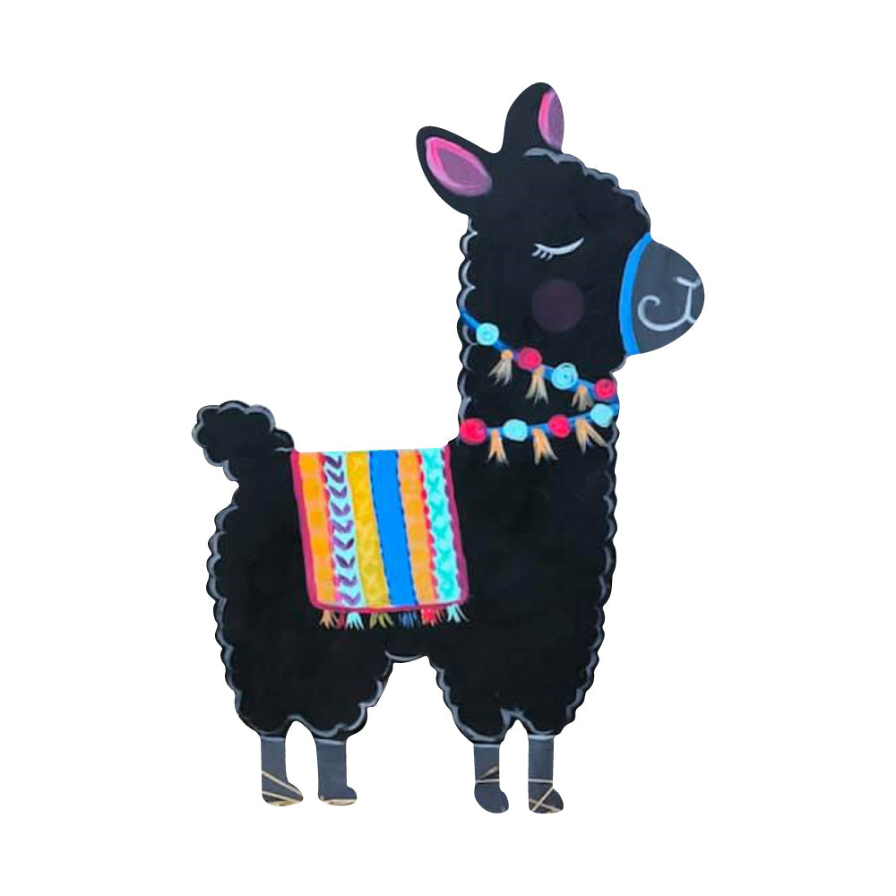 Basic Shape Llama MDF Cutout Silhouette Style 2 - Unfinished For DIY