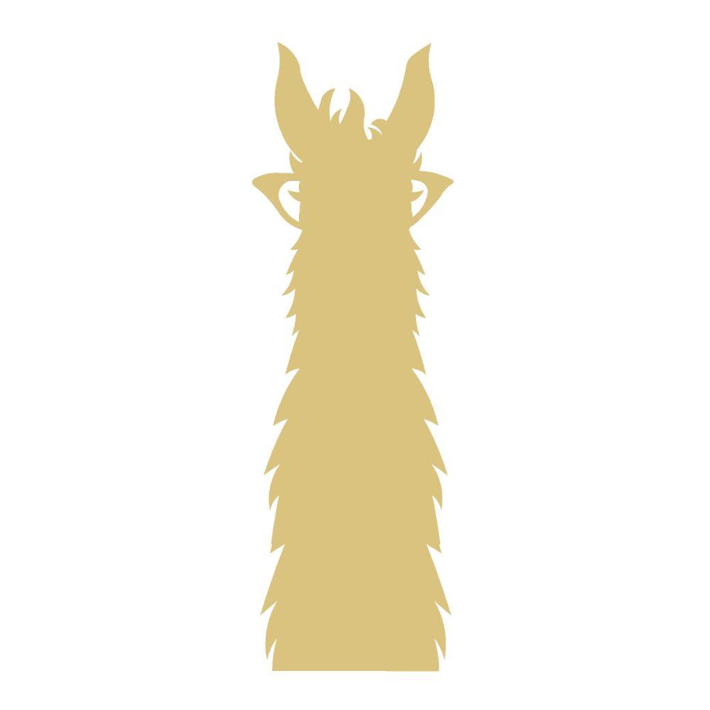 Basic Shape Llama MDF Cutout Silhouette Style 3 - Unfinished For DIY