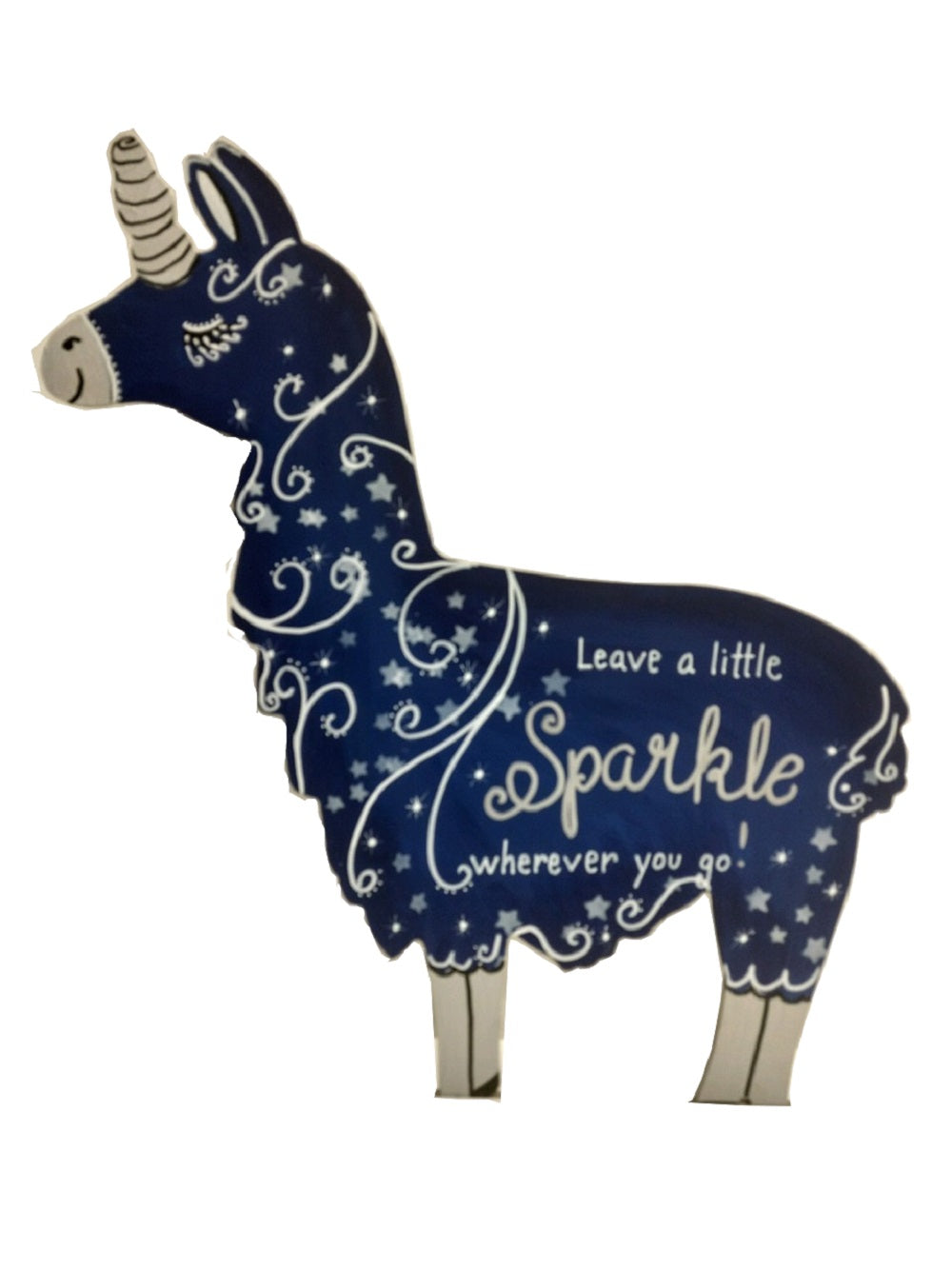 Basic Shape Llama MDF Cutout Silhouette Style 1 - Unfinished For DIY