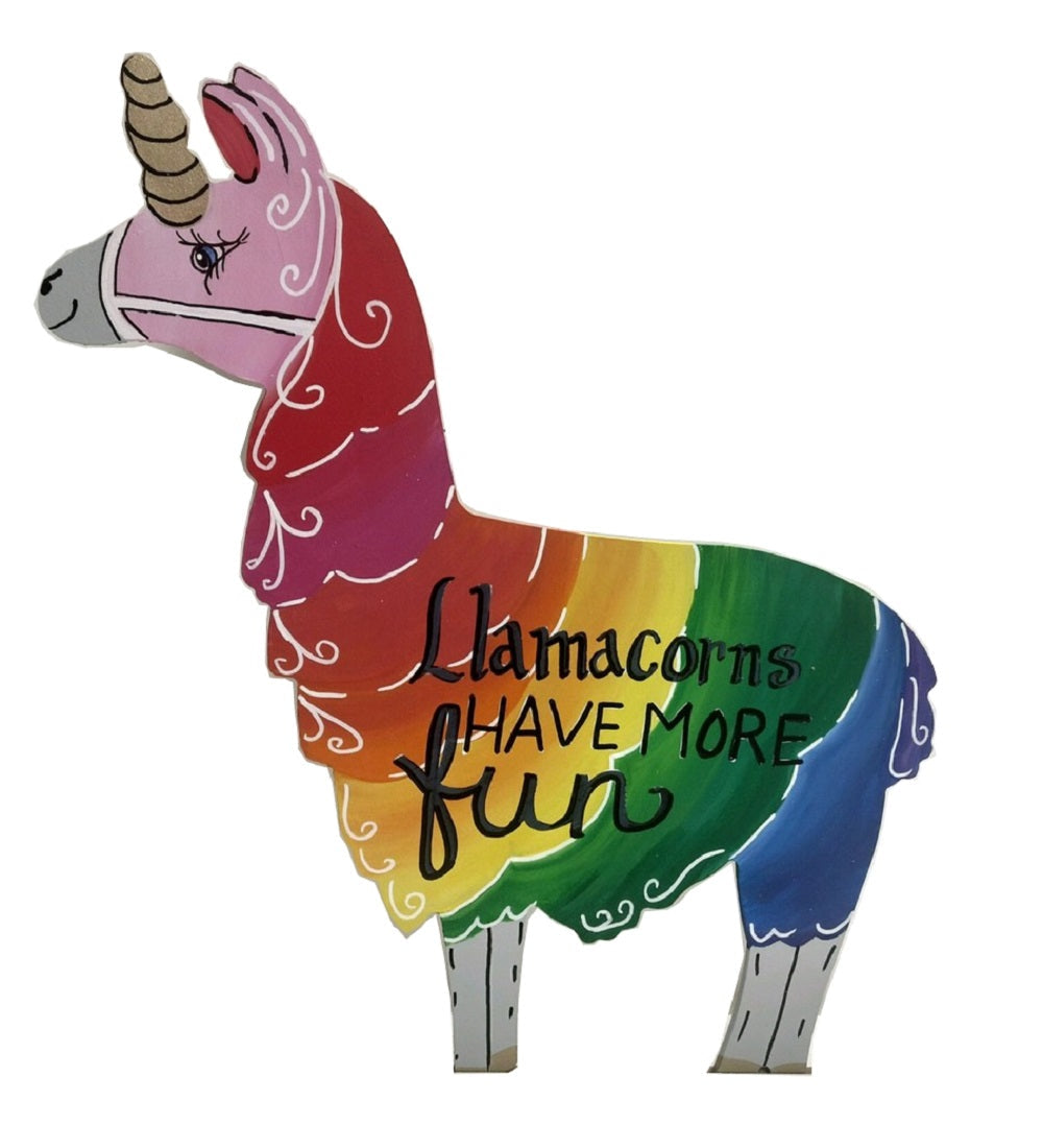 Basic Shape Llama MDF Cutout Silhouette Style 1 - Unfinished For DIY