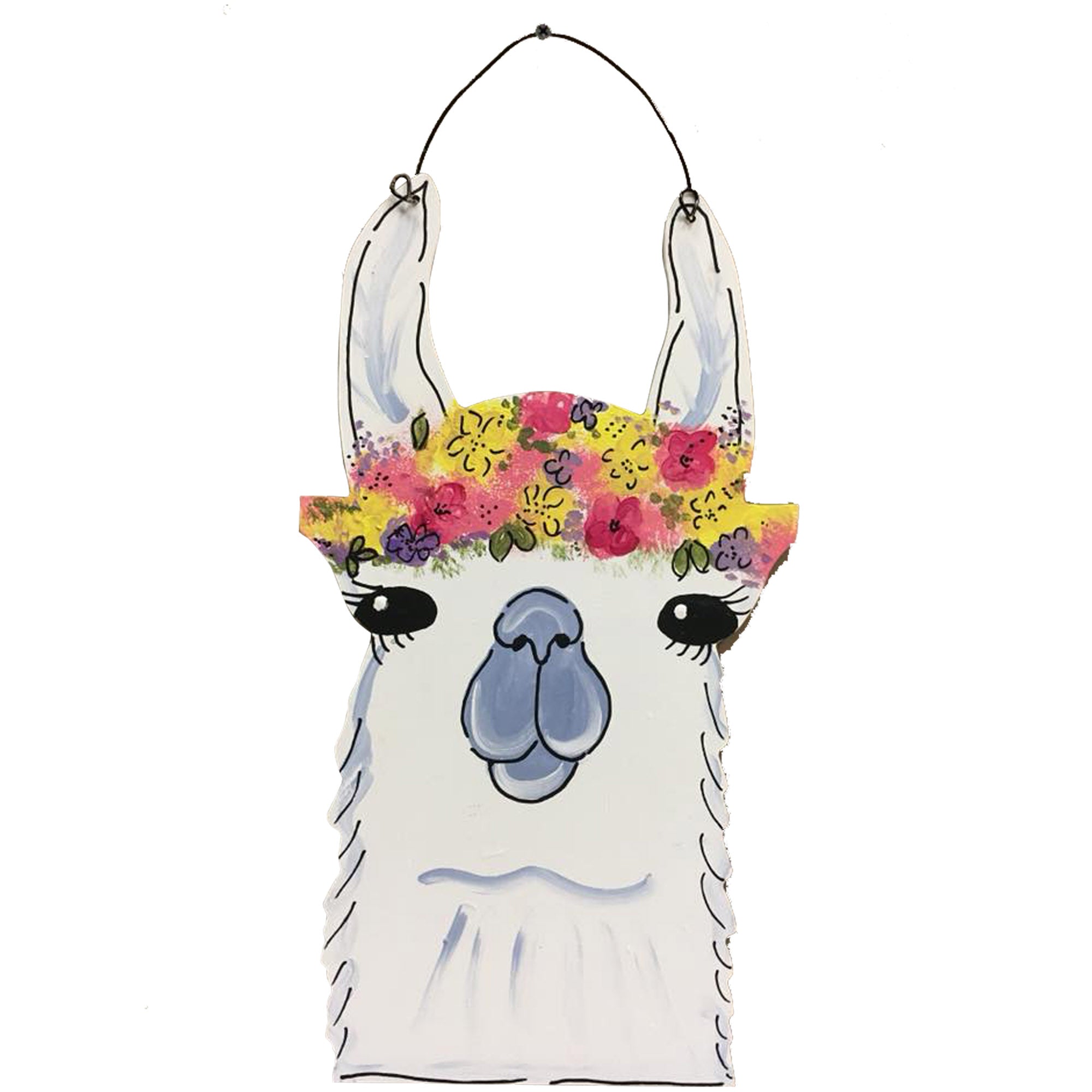 Basic Shape Llama Head MDF Cutout Silhouette - Unfinished For DIY