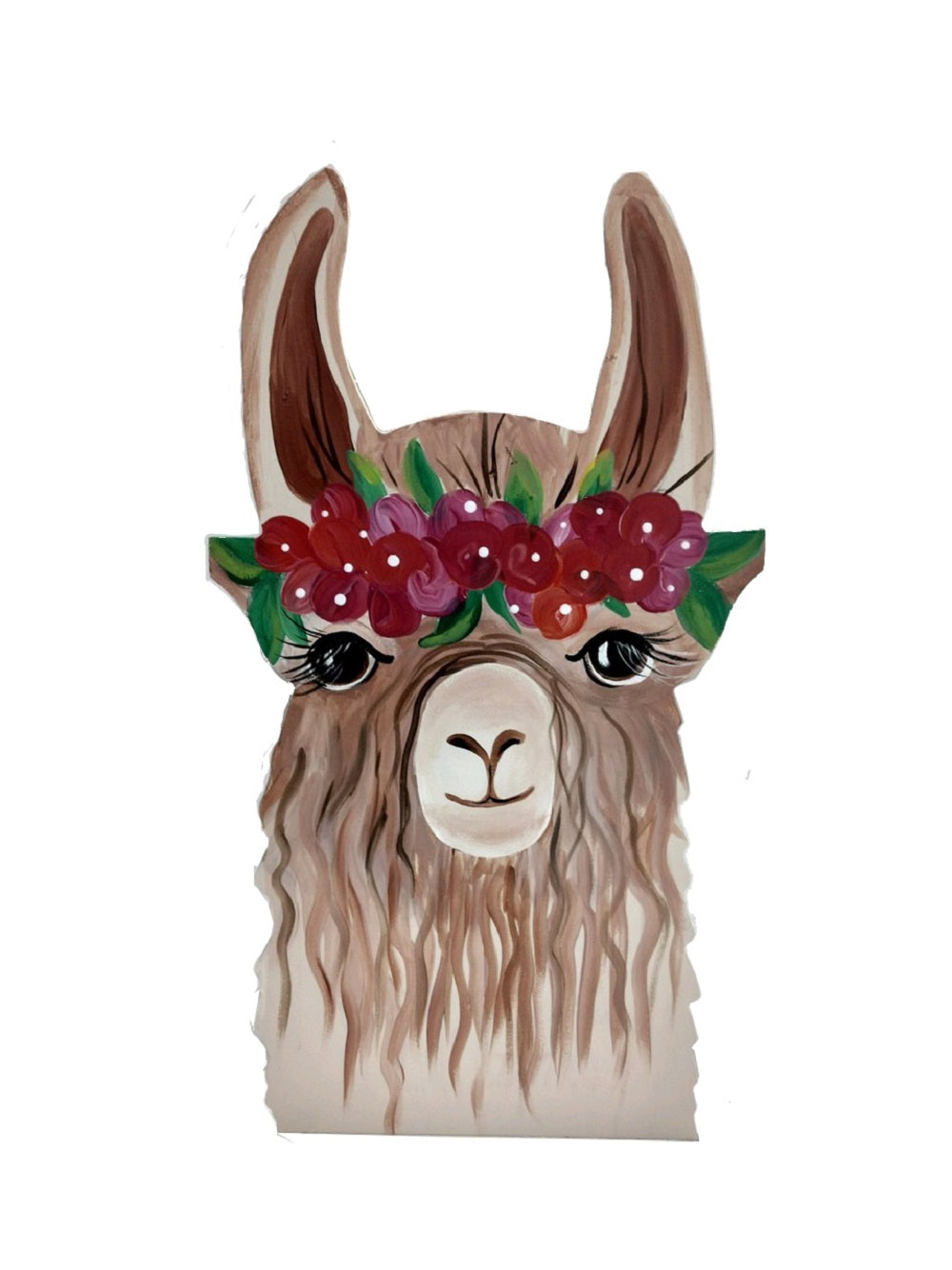 Basic Shape Llama Head MDF Cutout Silhouette - Unfinished For DIY