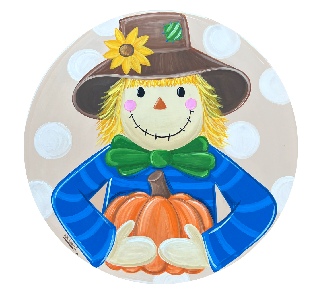 LULU'S PAINTBRUSH SCARECROW WITH PUMPKIN
