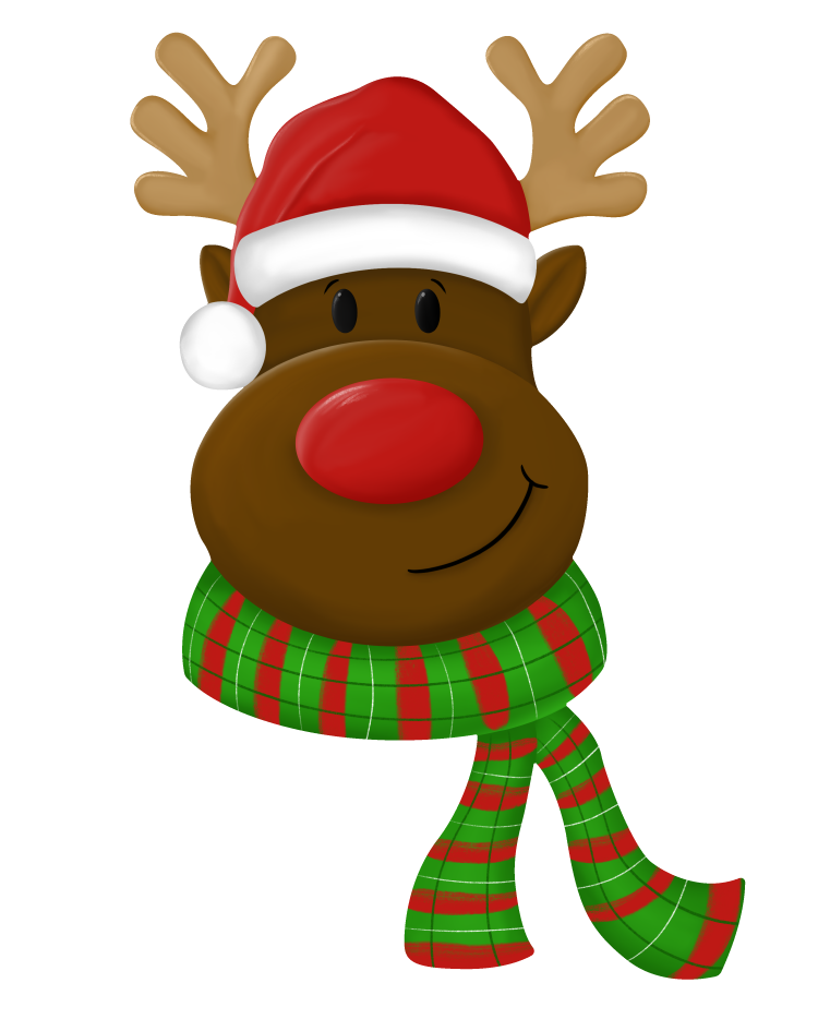 LULU'S PAINTBRUSH RED NOSED REINDEER WITH SCARF