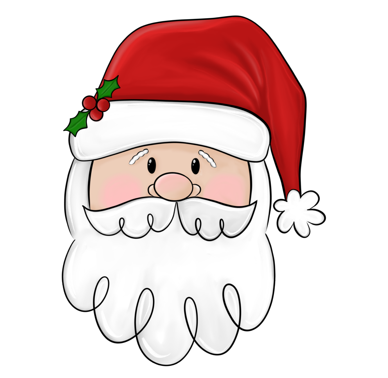 LULU'S PAINTBRUSH SANTA HEAD