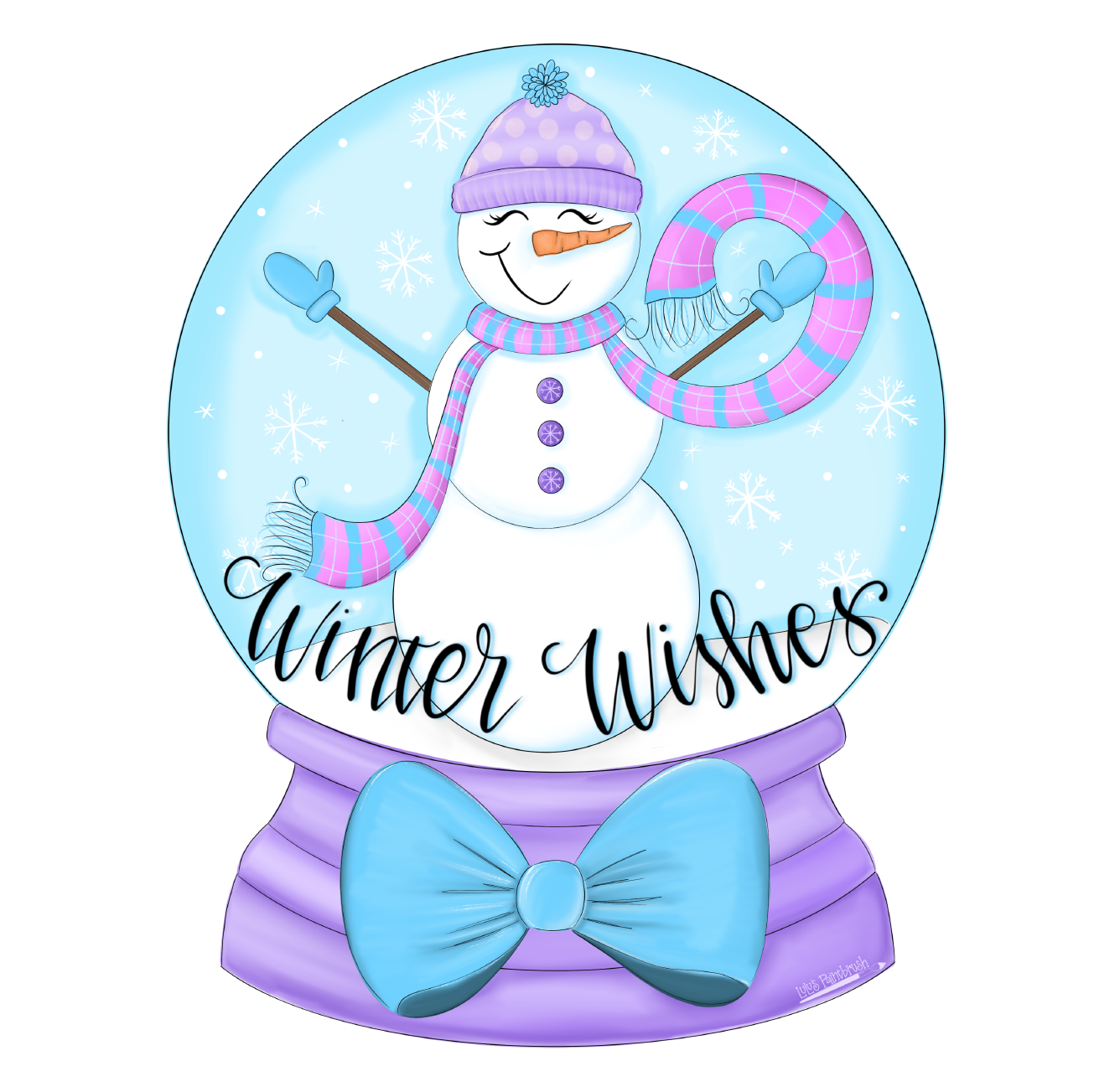 LULU'S PAINTBRUSH WINTER WISHES SNOWGLOBE