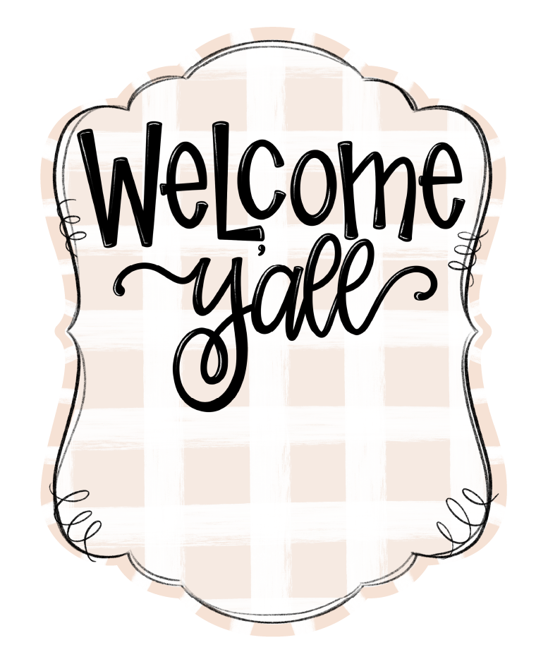 LULU'S PAINTBRUSH WELCOME Y'ALL PLAQUE