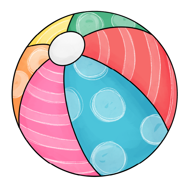 LULU'S PAINTBRUSH BEACH BALL