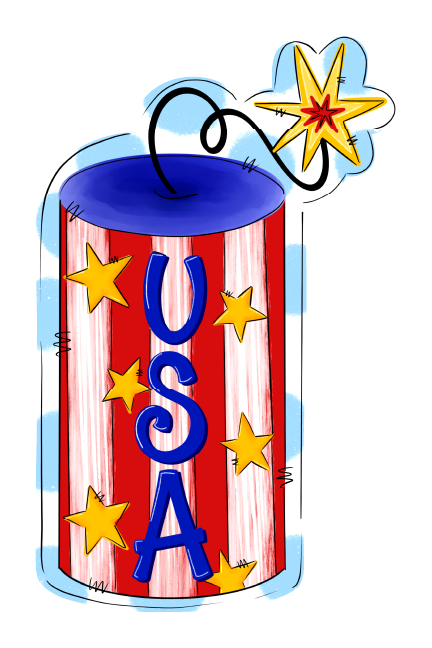LULU'S PAINTBRUSH USA FIRECRACKER