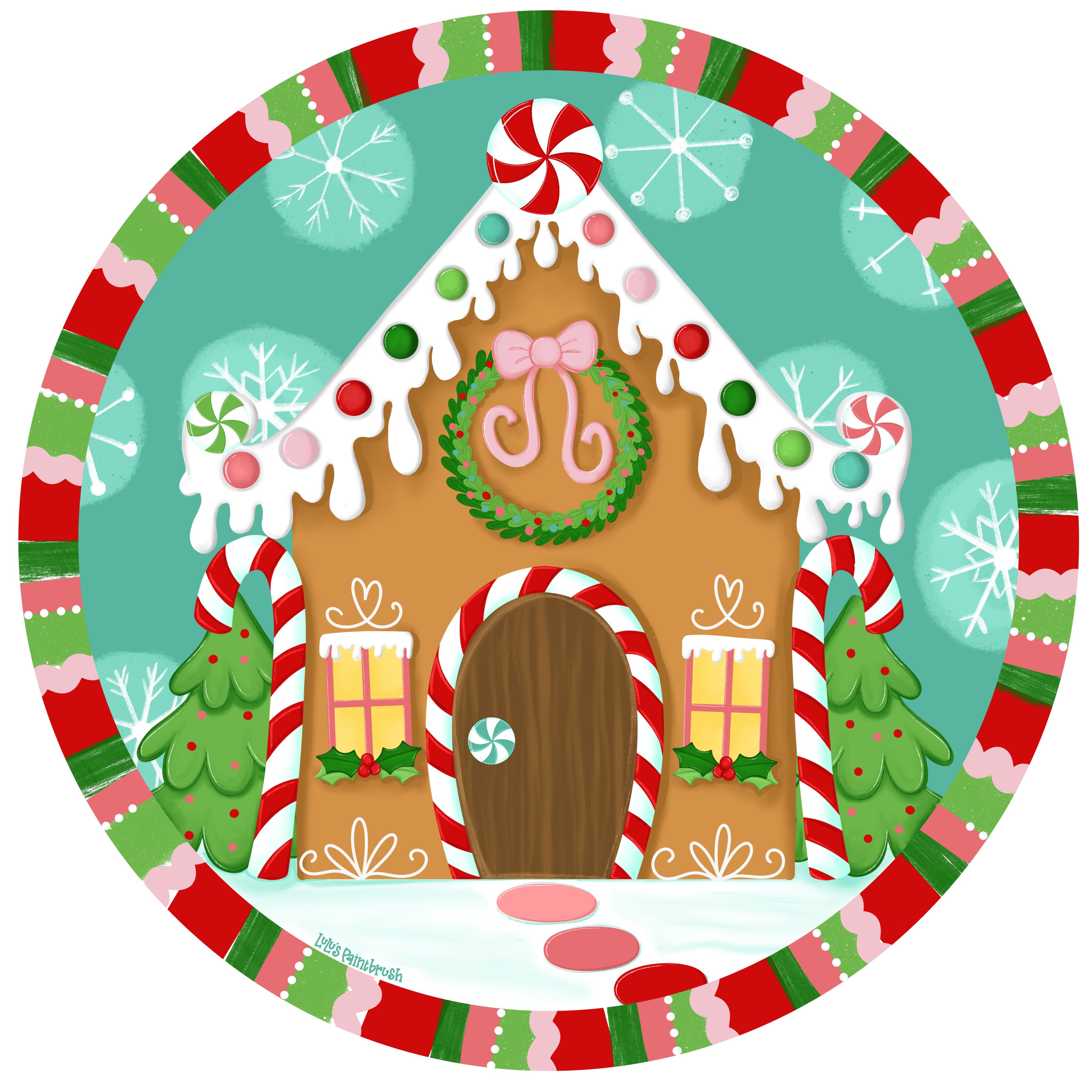 LULU'S PAINTBRUSH GINGERBREAD HOUSE