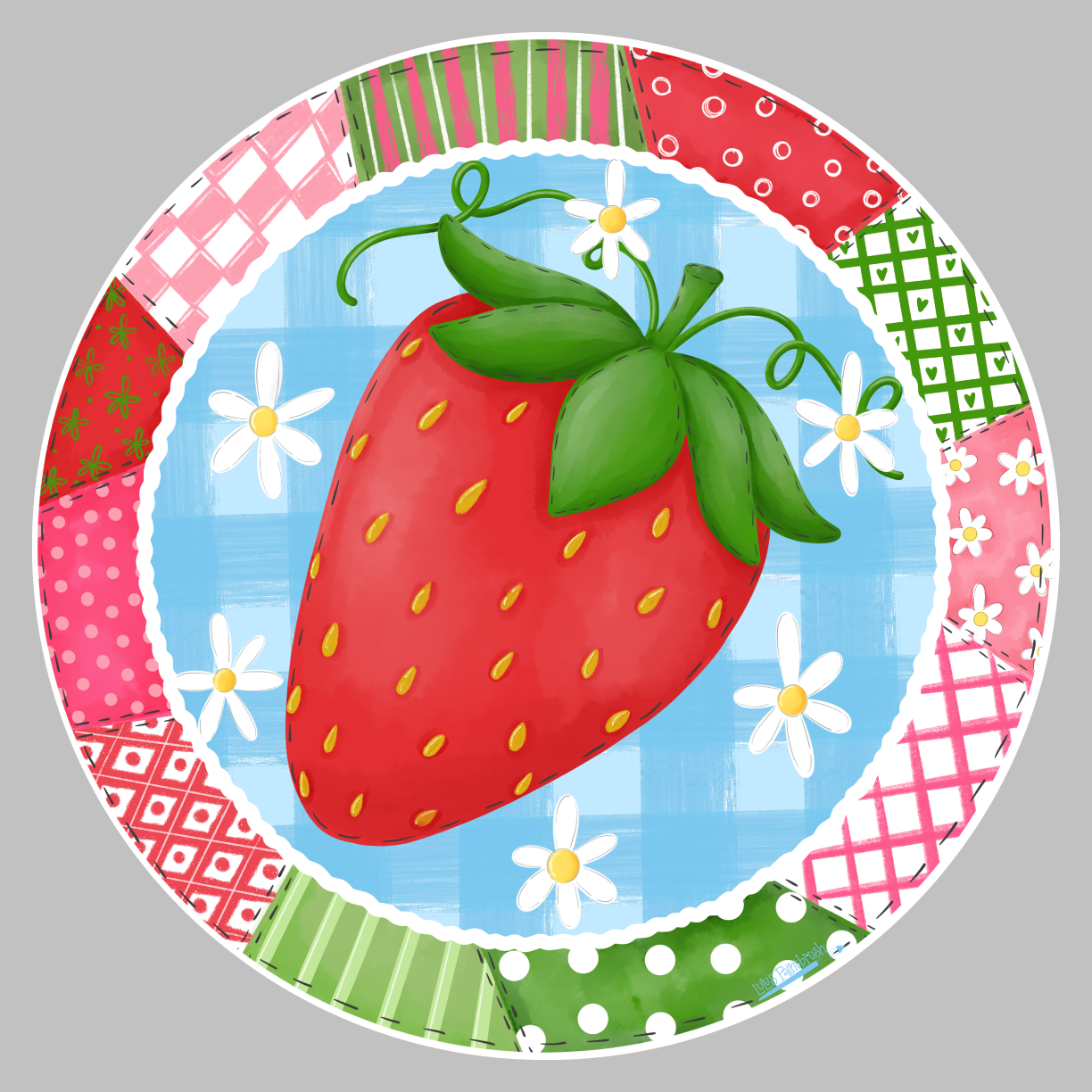 LULU'S PAINTBRUSH STRAWBERRY WITH DAISIES