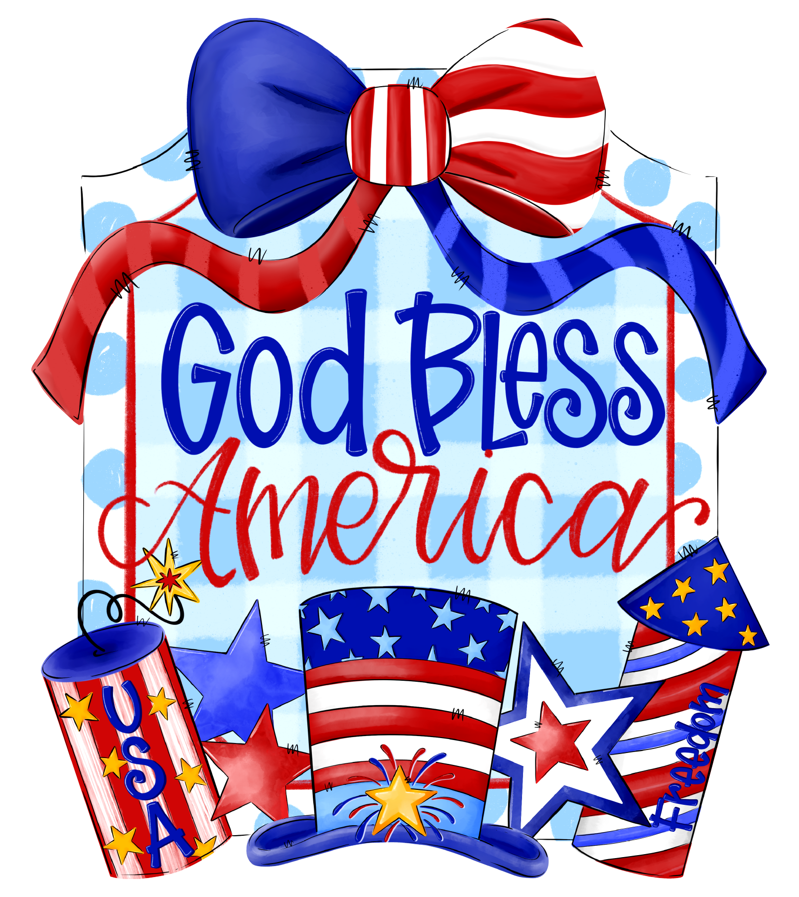 LULU'S PAINTBRUSH GOD BLESS AMERICA