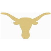 Basic Shape Long Horn MDF Cutout Silhouette - Unfinished For DIY