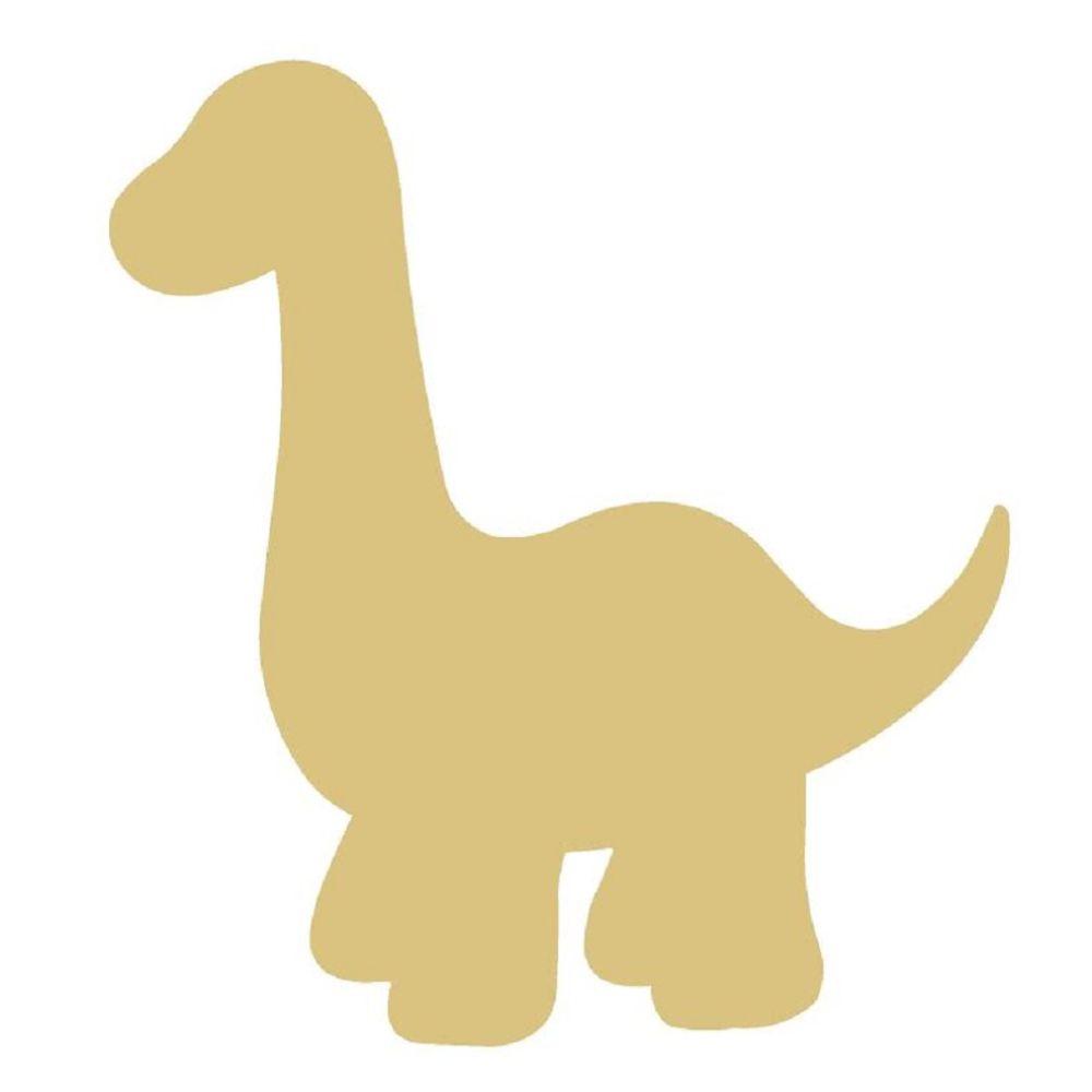 Basic Shape Dinosaur MDF Cutout Dinosaur Silhouette Style 2 - Unfinished For DIY