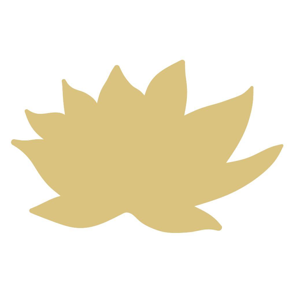 Basic Shape Lotus Leaf MDF Cutout Floral Silhouette - Unfinished For DIY