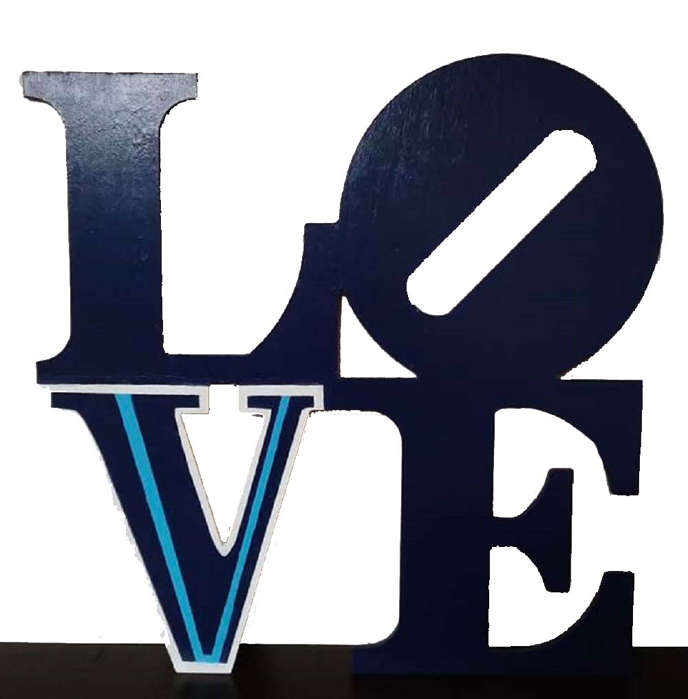 Basic Shape Love MDF Cutout Slanted O - Unfinished For DIY