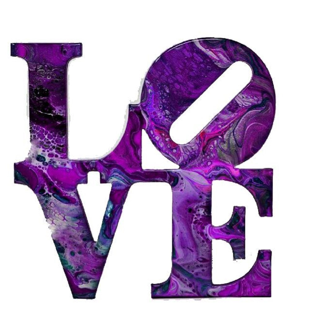 Basic Shape Love MDF Cutout Slanted O - Unfinished For DIY