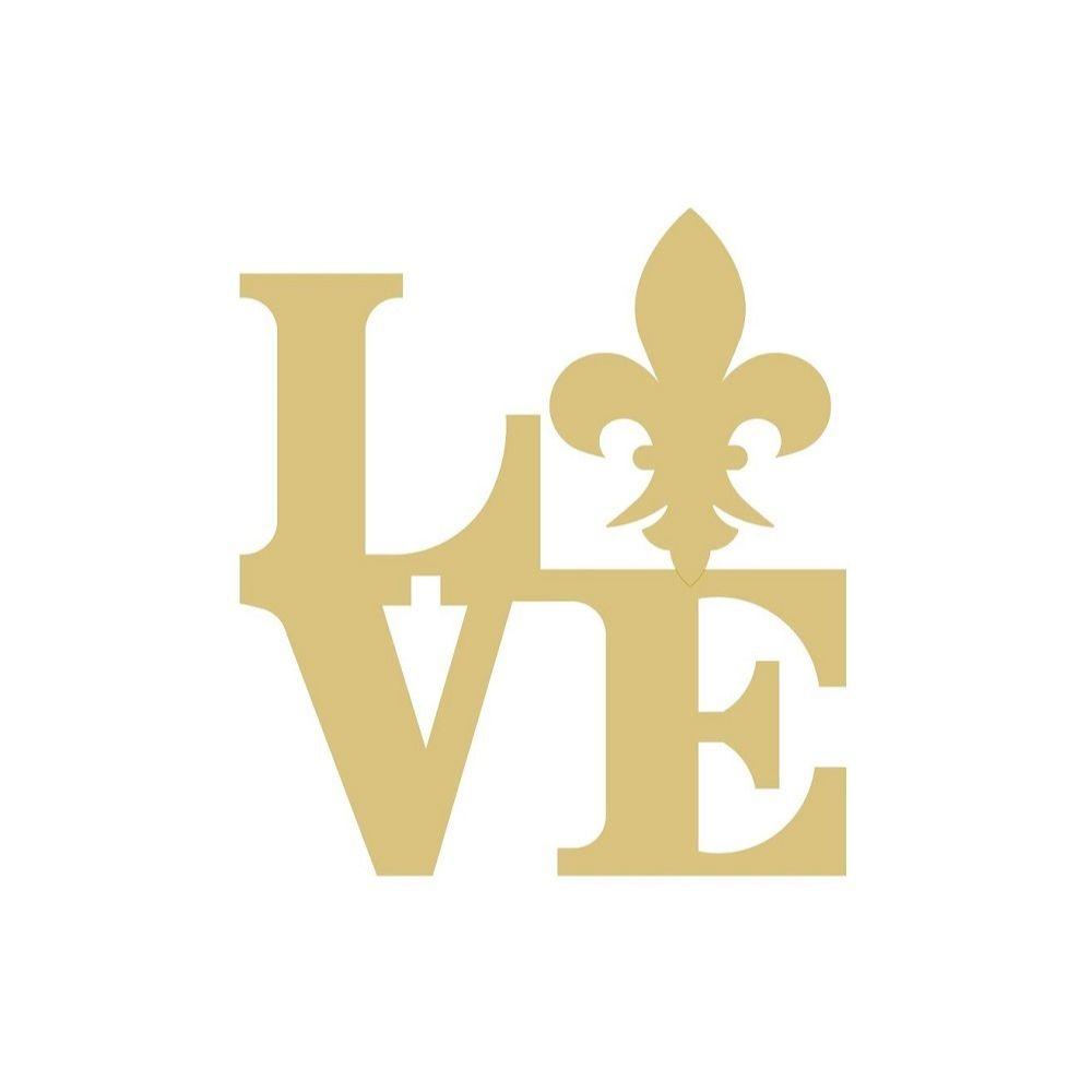 Basic Shape Word MDF Cutout Fleur De Lis - Unfinished For DIY