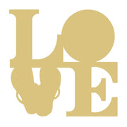 Basic Shape Love MDF Cutout Beachball With Flip Flops - Unfinished For DIY