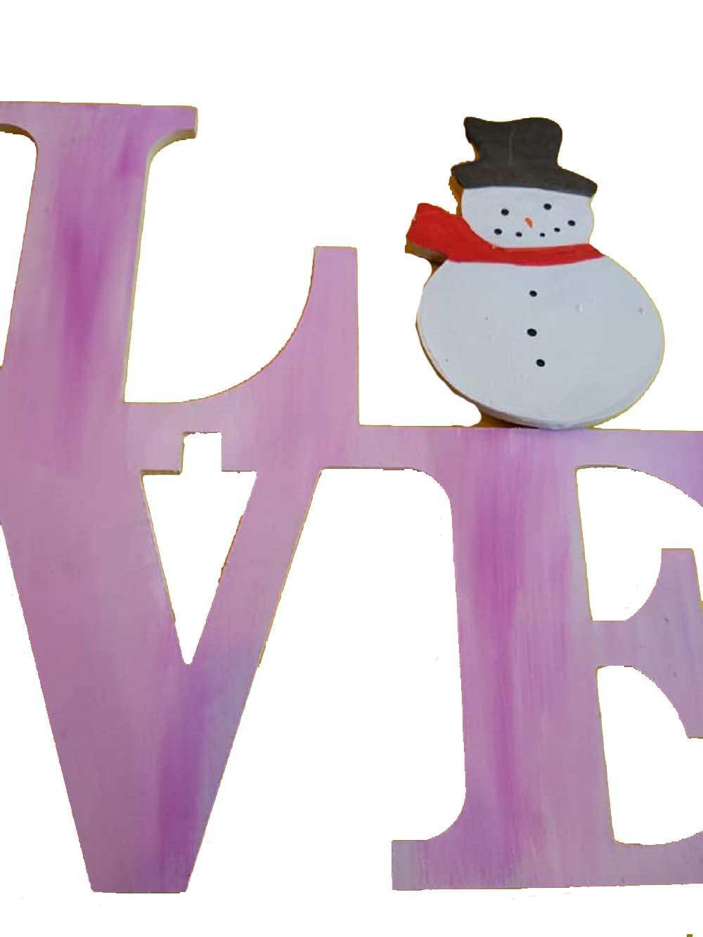 Basic Shape Love MDF Cutout With Tab - Unfinished For DIY
