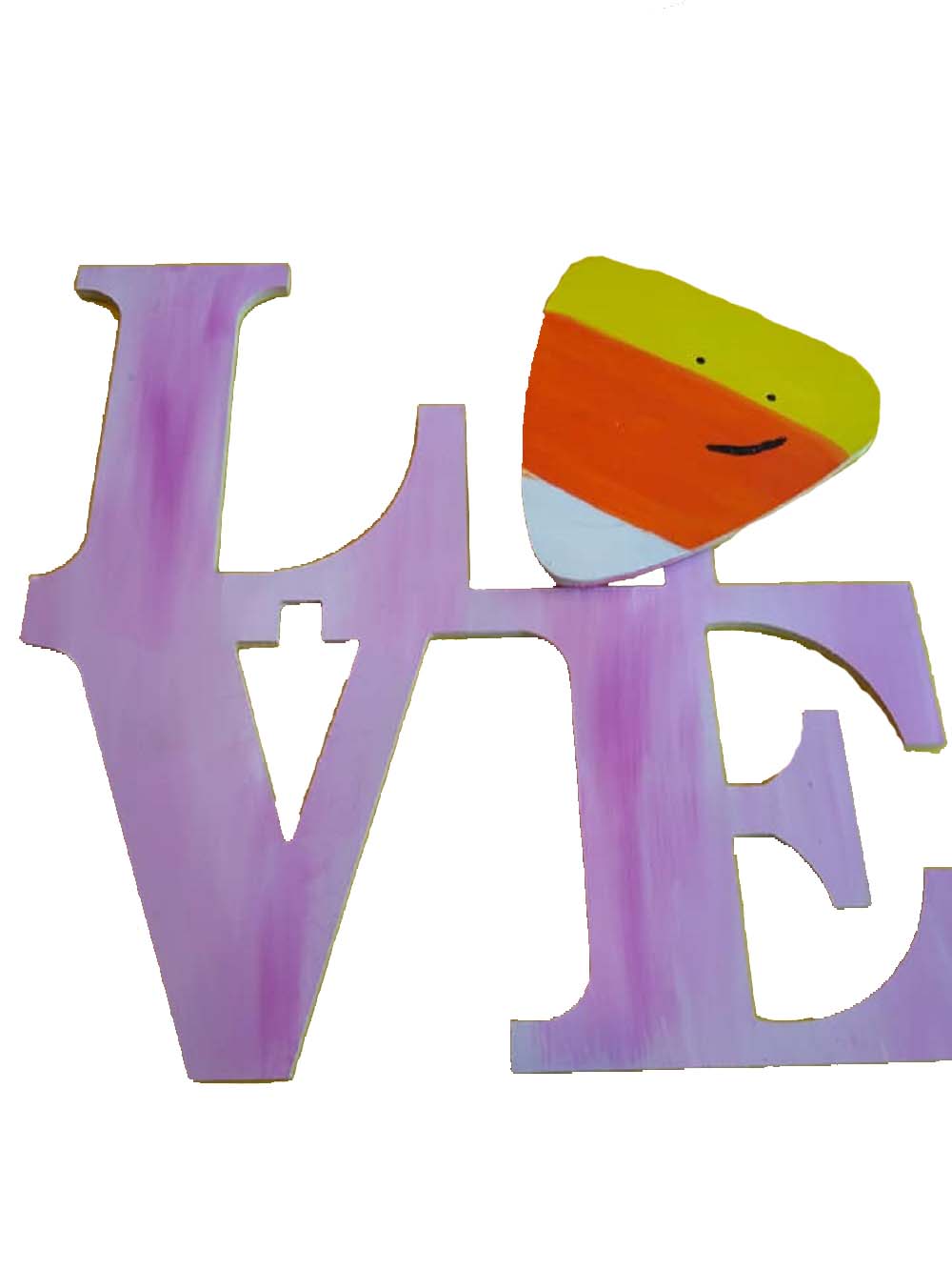 Basic Shape Love MDF Cutout With Tab - Unfinished For DIY