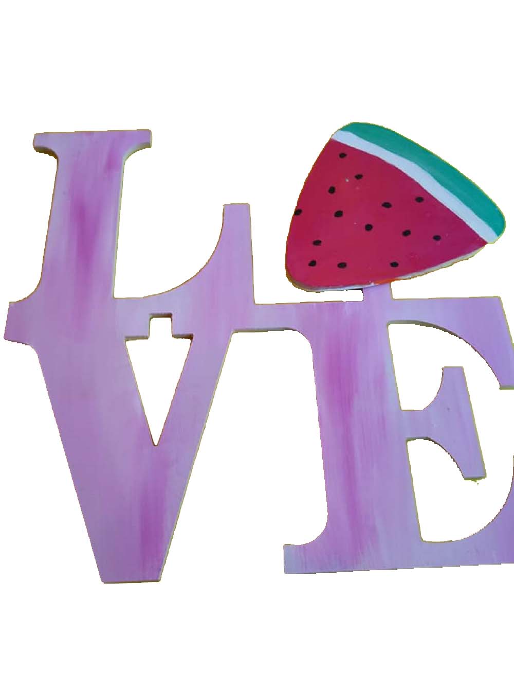 Basic Shape Love MDF Cutout With Tab - Unfinished For DIY
