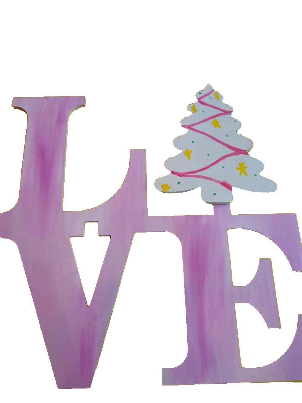 Basic Shape Love MDF Cutout With Tab - Unfinished For DIY