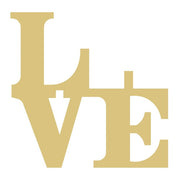 Basic Shape Love MDF Cutout With Tab - Unfinished For DIY
