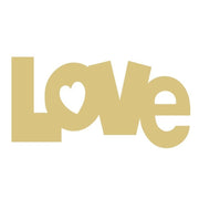 Basic Shape Love MDF Cutout Word With Heart Cutout - Unfinished For DIY