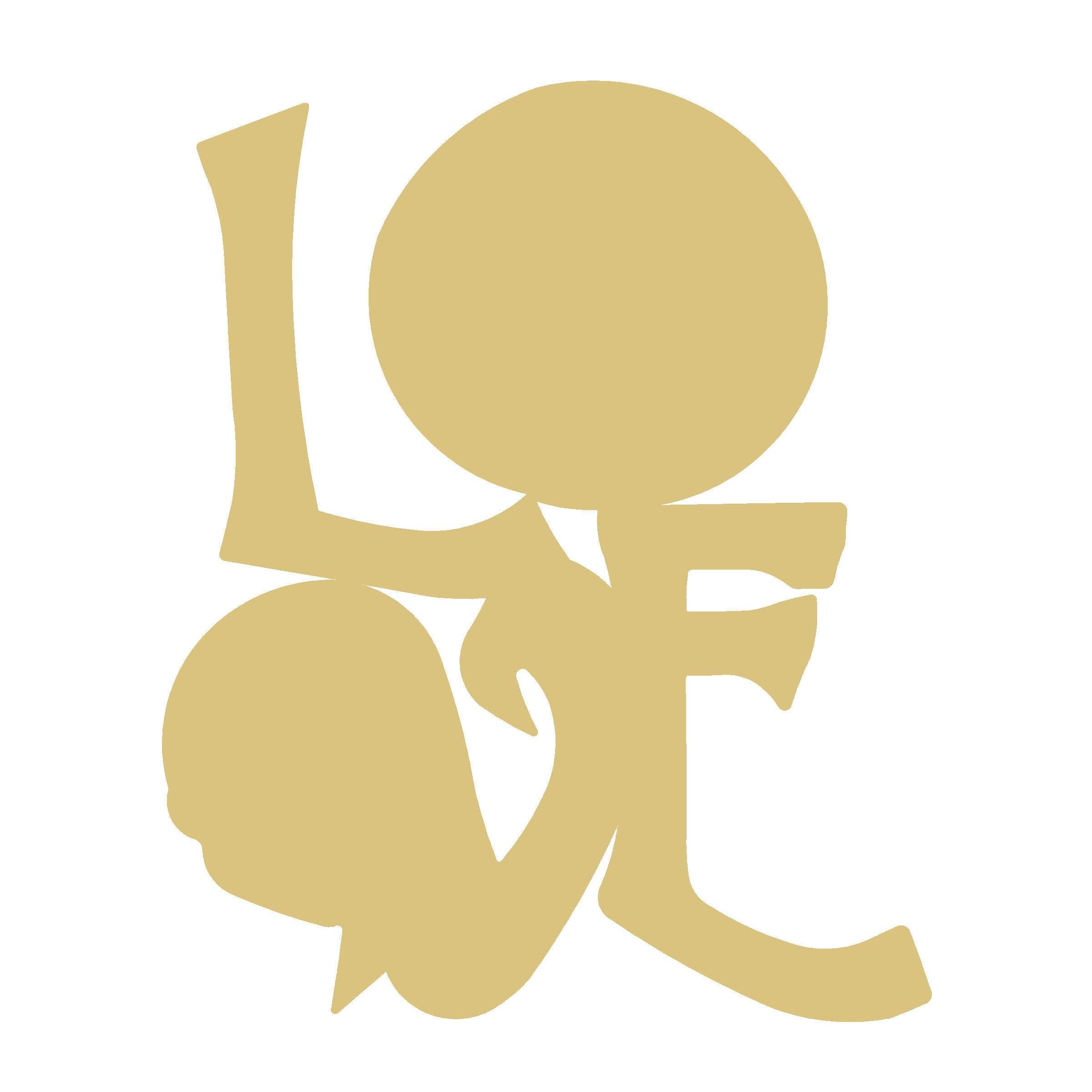 Basic Shape Love MDF Cutout Nightmare Word Art - Unfinished For DIY