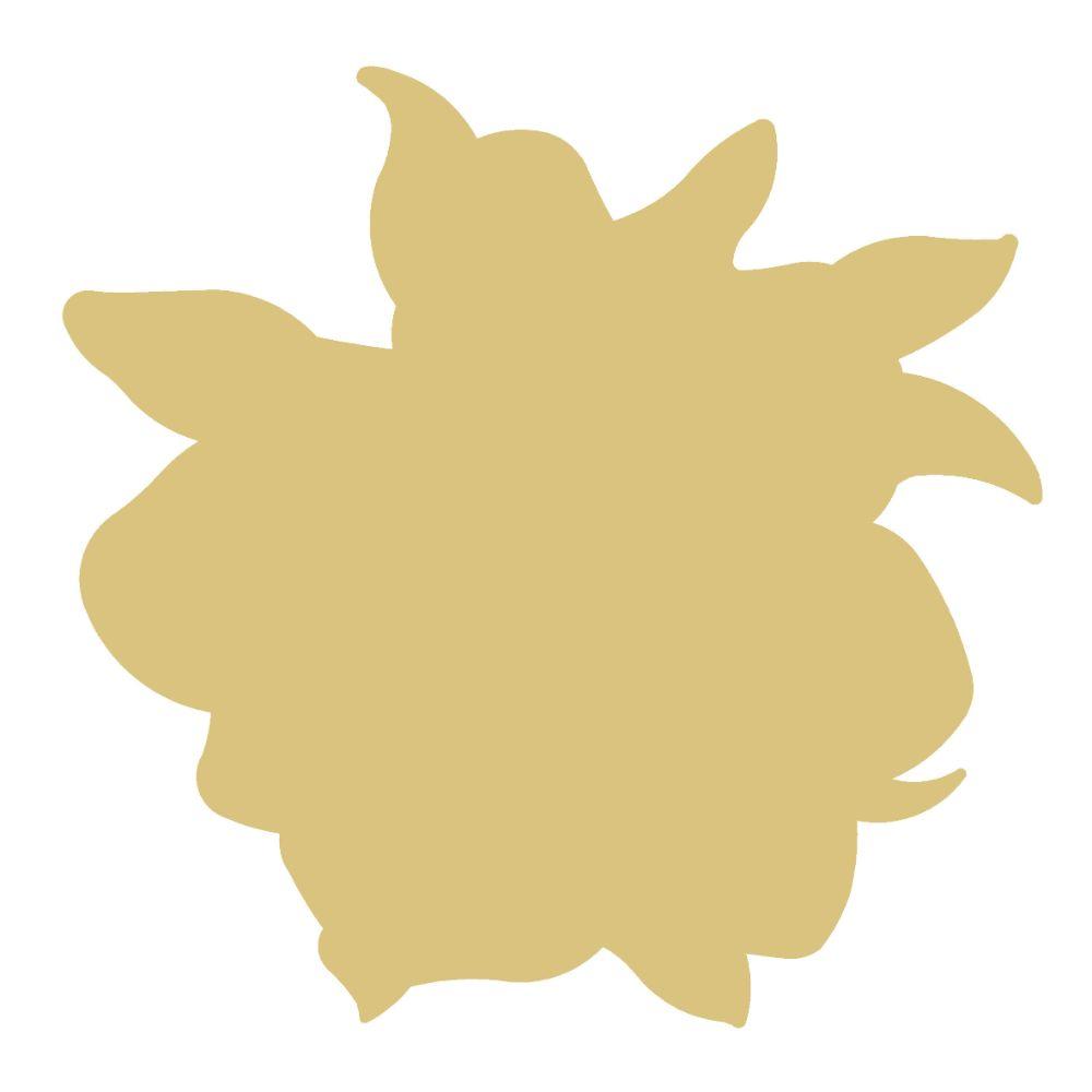Basic Shape Flower MDF Cutout Magnolia Blossom Silhouette - Unfinished For DIY