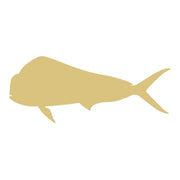 Basic Shape Mahi MDF Cutout Sea Life Silhouette - Unfinished For DIY