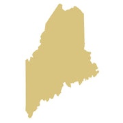 Basic Shape Maine MDF Cutout State Silhouette - Unfinished For DIY