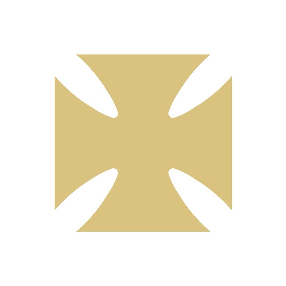 Basic Shape Maltese Cross MDF Cutout Silhouette - Unfinished For DIY