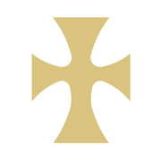 Basic Shape Maltese Cross MDF Cutout Cross Silhouette - Unfinished For DIY