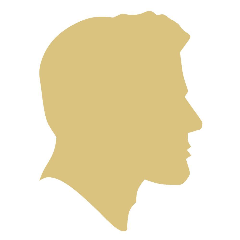 Basic Shape Man MDF Cutout Profile Silhouette - Unfinished For DIY