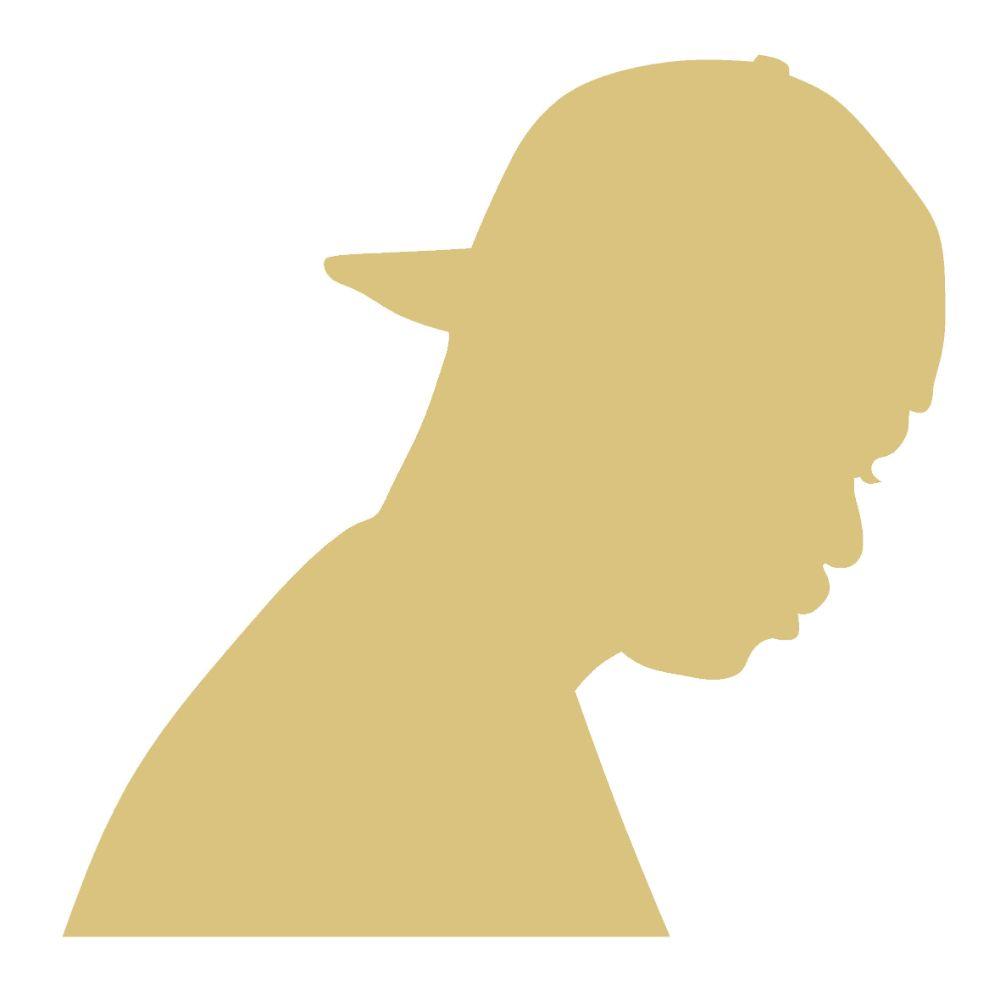 Basic Shape Man Silhouette MDF Cutout Cap Profile - Unfinished For DIY