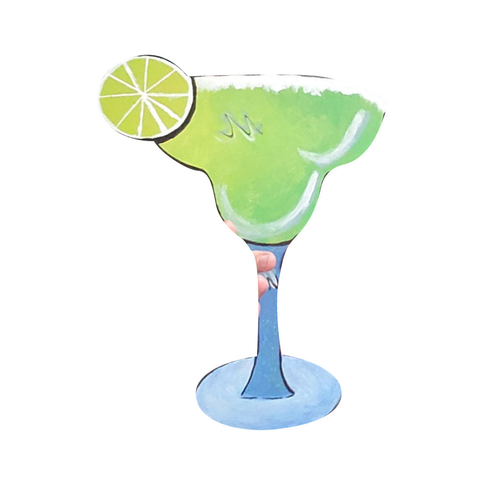 Basic Shape Margarita Glass MDF Cutout Cocktail Glass Silhouette - Unfinished For DIY