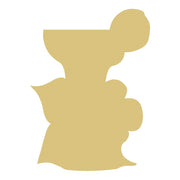 Basic Shape Margarita Glass MDF Cutout Margarita Glass Silhouette - Unfinished For DIY