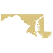 Basic Shape Maryland MDF Cutout State Silhouette - Unfinished For DIY