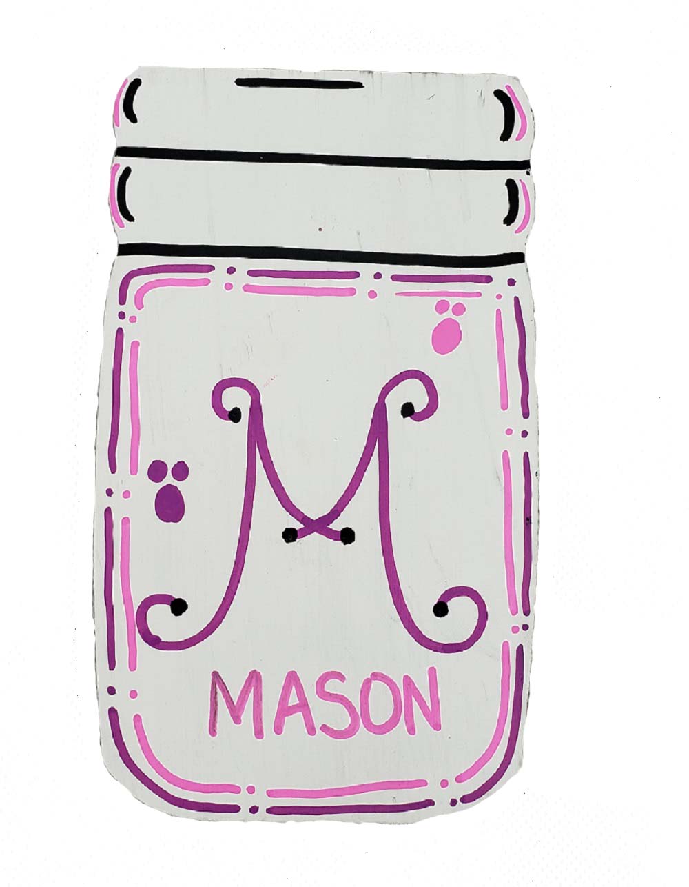 Basic Shape Mason Jar MDF Cutout Silhouette Style 1 - Unfinished For DIY