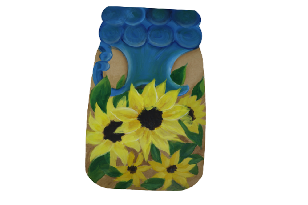 Basic Shape Mason Jar MDF Cutout Silhouette Style 1 - Unfinished For DIY
