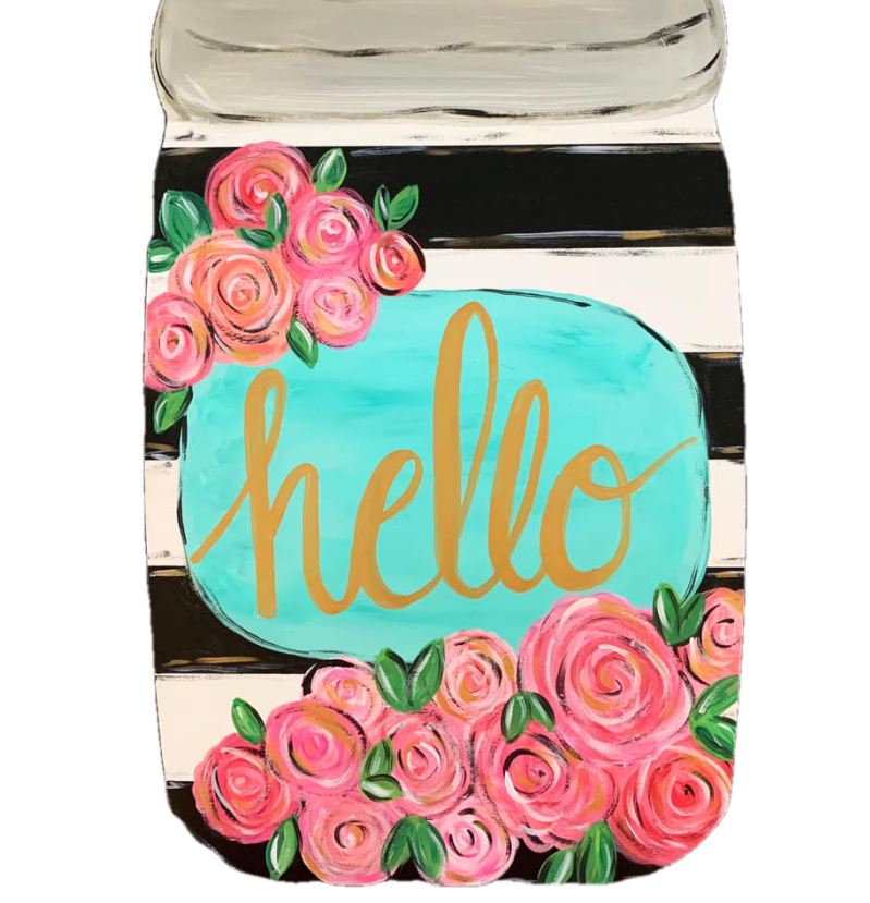 Basic Shape Mason Jar MDF Cutout Silhouette Style 1 - Unfinished For DIY