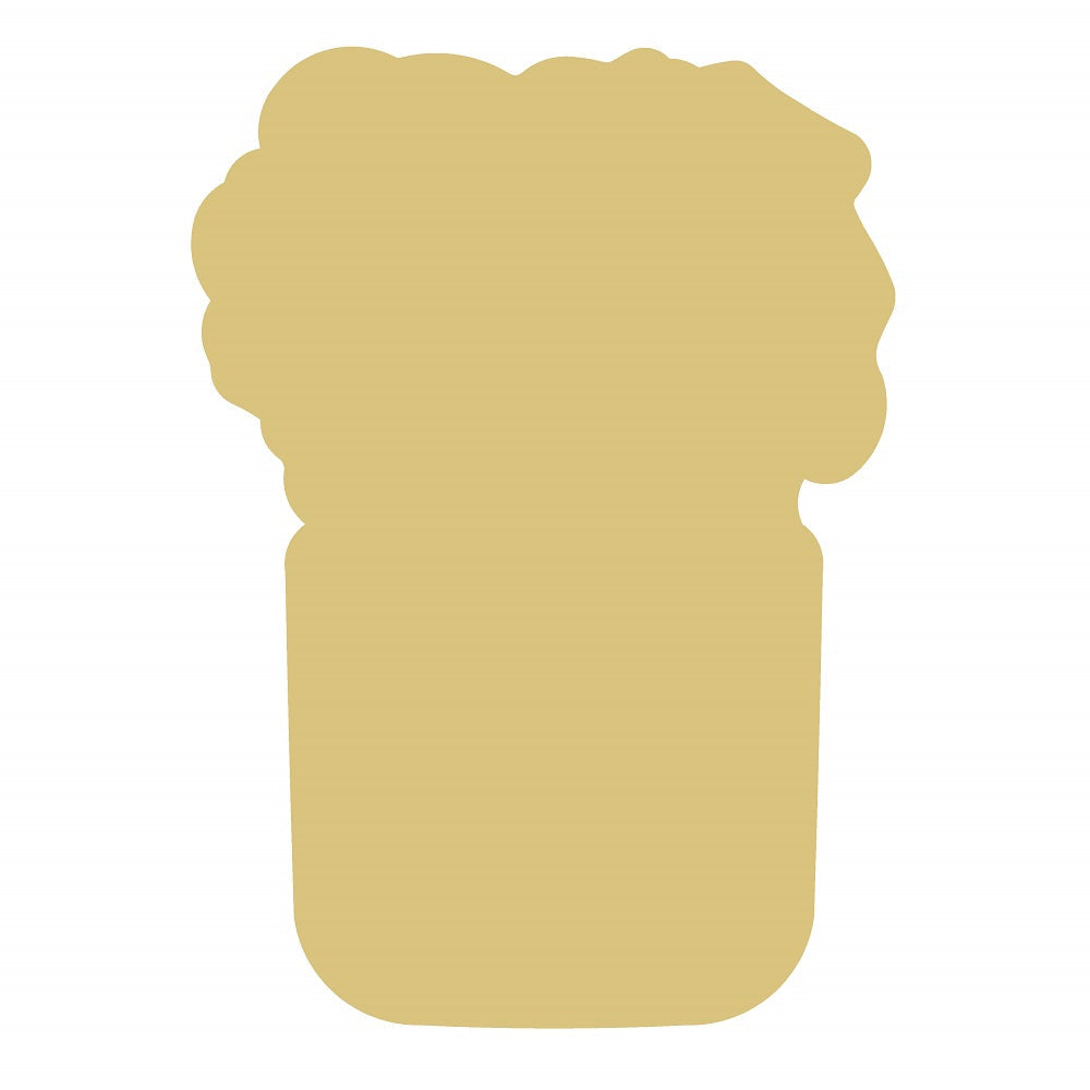 Basic Shape Mason Jar MDF Cutout Silhouette Style 4 - Unfinished For DIY