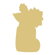 Basic Shape Mason Jar MDF Cutout Floral Silhouette - Unfinished For DIY